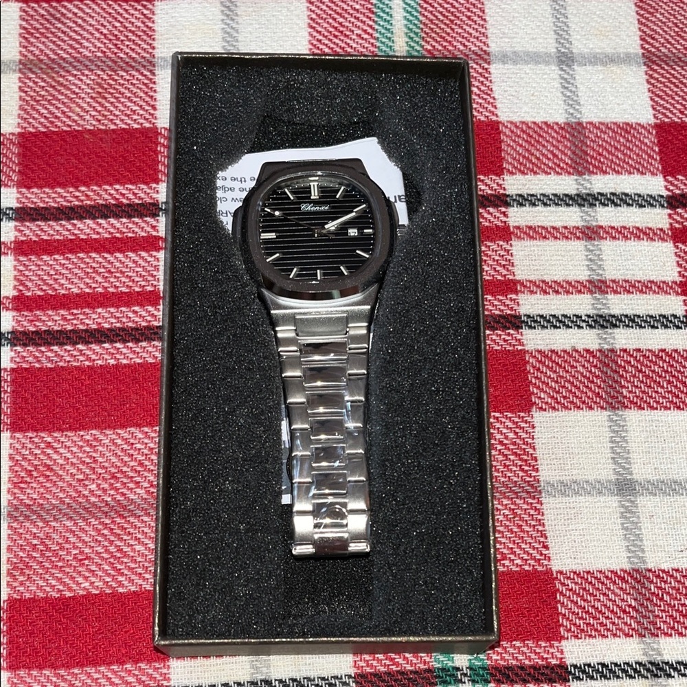 Chenxi, Black and Silver Men's Watch